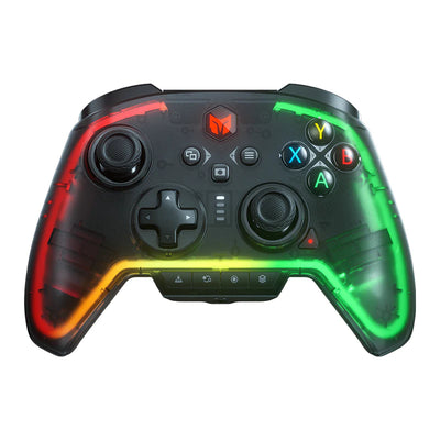 BIGBIGWON Rainbow 2 Pro RGB Elite Controller Tri-mode Gaming With Hall Effect Triiger and ALPS Joystick 2.4G bluetooth Wired RGB Gamepad for PC Switch ANDROID IOS Support 1000Hz Polling Rate