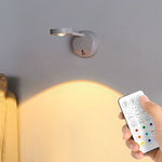 Elfeland Rechargeable LED RGB Motion Sensor Spotlight Timer Smart PIR Sensor Wall Lamp with Remote Control