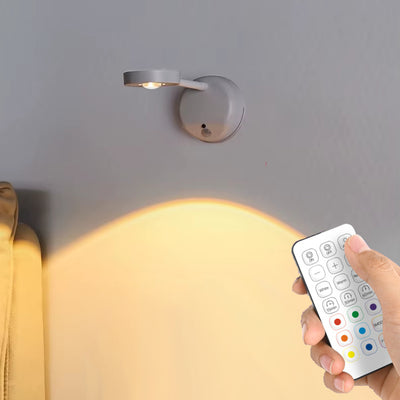 Elfeland Rechargeable LED RGB Motion Sensor Spotlight Timer Smart PIR Sensor Wall Lamp with Remote Control