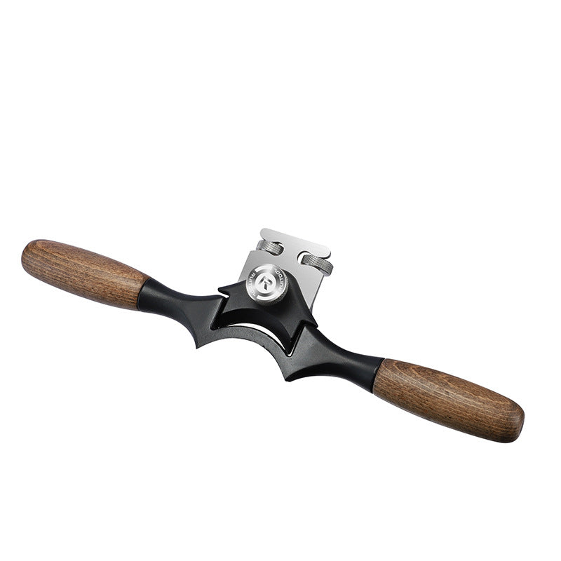 Concave Bottom Spokeshave Woodworking Hand Plane with 40mm Steel Blade and Dual Adjustment Screws Precision Curved Surface Trimming Tool Ductile Cast Iron Body Wood Carving Spokeshave for Chair Legs and Round Dowels