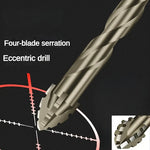 6pcs Drill Bit Carbide Sawtooth 4-Teeth Hex Shank Dry Drill Bit for Ceramic Tile Cast Iron Concrete with Ceramic Buster for Precision Positioning Ideal for Construction & Renovation Projects