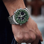 LinkMejor Multi-function Men Watch Night Light Waterproof Quartz Watch Timepiece Chronograph Date Sport Watch for Male