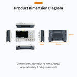 LinkMejor ADS804A ADS814A ADS824A Digital Oscilloscope 70MHz 4Channel 1.25GSa/s 12-bit Vertical Resolution High Res Waveform Capture 50M Memory Depth
