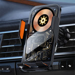 C10 15W Transparent Universal Car Wireless Charger Fast Wireless Mobile Charging Bracket Air Outlet Holder for Smart Phones for iPhone 17 17Pro 16 Pro Max 15 14 for Xiaomi 17pro for OPPO for Huawei Mate XTs
