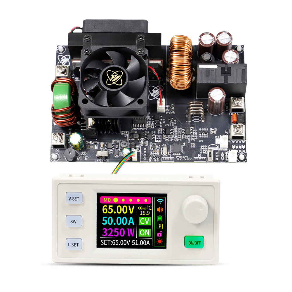 Sinilink XY6550S CNC DC Power Supply Module 65V/50A/3250W Adjustable High Precision MPPT Solar Charging LCD Display