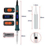 120W Digital Soldering Iron 907 Model Electric Tool Dual Calibration Temperature Range 200-600°C Ceramic Heating Core Quick Heat Up EU Plug