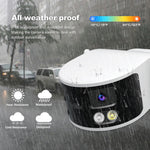 SriHome SH070 4MP Dual Lens WIFI Security Camera 180 degrees Wide Angle Night Vision Two Way Audio IP66 Waterproof Surveillance Camera for Outdoor