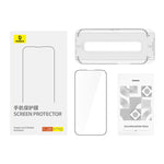 LinkMejor Corning Series Full-Coverage HD Tempered Glass Screen Protector for iPhone 15 15Plus 15Pro 15 Pro Max