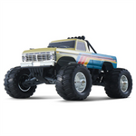 LinkMejor 11023BL Official Licensed for Ford F100 1/10 2.4G RWD 55km/h Brushless RS RC Car Monster Bashers Off-Road Truck Hobbywing Motor ESC Oil-Filled Shocks Metal CVD Dogbone Classic Vehicles Models Toys