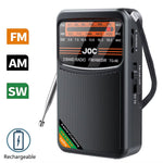 TG-66 Portable Radio AM FM SW Pocket Radio with Rechargeable Battery Good Reception Supports Wired Earphone Mini FM Receiver Radios