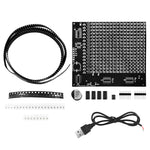 LinkMejor Dot Matrix Advertising Screen Kit 256 LED 5V DC Pre-Programmed Microcontroller DIY Electronics Row Scanning PCB Board for Customizable Signage Displays