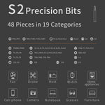 62-in-1 High-Speed Adjustable Electric Screwdriver with 48 Precision S2 Bits Lengthened Bits for Complex Tasks 330mAh Battery Type-C Charging Compact Portable DIY Repair Tool Set with Additional Accessories