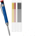Metal Solid Carpenter Pencil Set For Deep Hole Marker With Refill Leads Marking Tool Woodworking Deep Hole Mechanical Pencils