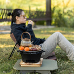 Xmund Plastic Folding Camping Table 40kg Load Capacity 1.85kg Lightweight Portable Dual Height Adjustable ABS Aluminum Alloy Picnic Side Table Outdoor Beach Desk