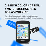 Geoid CC700 Pro GPS Bike Computer 2.8-Inch Color Touchscreen Navigation With Maps ANT+ Wi-Fi Wireless Cycling Speedometer & Odometer