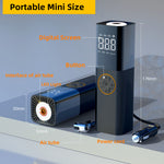 Cordless Car Portable Air Pump Intelligent Air Inflator Multifunctional High Speed High Pressure Inflator Smart Digital Car Tire Air Pump