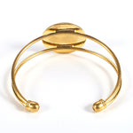 LinkMejor Polarized Disc Bracelet Multi-wave Oscillator Energy Necklace Pure Copper Gold-plated Jewelry Regulates Cell Frequency