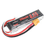 LinkMejor 7.6V 550mAh 100C 2S LiPo Battery XT30 Plug for RATE W20 Happymodel Mobula 8 GEPRC TinyGo Crux3 Cinewhoop FPV Drone RC Helicopter