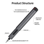LinkMejor AtuMan DUKA E2 210RPM Precision Electric Screwdriver Set with Dual-Speed Adjustment 25 Screwdriver Heads Ideal for Home DIY Project Quick Charging