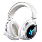 LinkMejor X9 Gaming Headset bluetooth Headphone 53mm Large Drivers 7.1 FPS Surround Sound 2000mAh Battery 15ms Low Delay Soft Protein Leather Earmuffs 2.4G Wireless Headphones with External Noise Cancelling Microphone