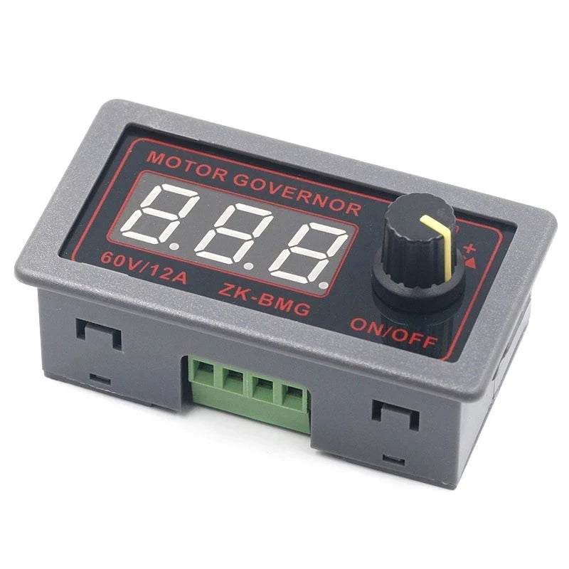 LinkMejor PWM DC Motor Controller Adjustable Speed DC 9-60V 12V 24V 48V 12A Digital Display Encoder Duty Ratio Frequency Controller