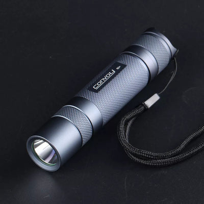 Convoy S2+ Tactical Flashlight, 1800 Lumen Super Bright LED, Compact EDC Flashlight for Camping, Hiking, and Emergencies, 4 Modes, Temperature Protection, Aluminum Body 5000K 6500K