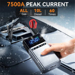 7500A Car Jumper Starter with 150PSI Tire Inflator Power Bank Portable Multi-functional All in one Machine