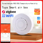 Tuya Zigbee/WIFI Smart Air Box Carbon Dioxide Detector CO2 Gas Sensor Formaldehyde VOC Temperature Humidity Sensor App Control