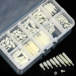 Suleve™ M2NH2 M2 Nylon Screw White Hex Screw Nut Nylon PCB Standoff Assortment Kit 140Pcs
