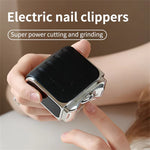 2-in-1 Automatic Nail Clipper Trimmer With Light And 3 Speed Gears Manicure Finger Toe Shaping For Baby Adult And Seniors