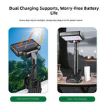 Bikight YX-672L Solar Motion Sensor Light IP65 Waterproof Outdoor Garden Wall Lamp 3 in 1 Dual USB Charging 360 Adjustable Camping Flashlight