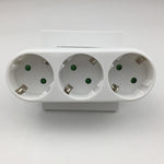 Universal One to Three EU German Standard Conversion Socket Plug Smart Travelling Conversion Power Plug Socket