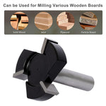 LinkMejor 12mm 1/2 Inch Shank 3 Flutes CNC Spoilboard Surfacing Router Bit Carbide Slab Flattening Router Bit Wood Milling Cutter Planer Tool with 1-15/16"/49mm Cutting Diameter