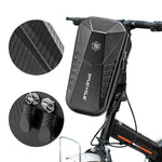 LinkMejor 2/3/4L Electric Bike Bag Waterproof Double Zipper Hard Shell Front Hangding Storage Bag for Electric Bicycle Scooter