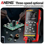 LinkMejor LM06 LCR Meter High Precision Capacitance Inductance Resistance Tester 2.8 Inch TFT Screen Portable Rechargeable 100KHz Test Frequency Professional Electrician Tool