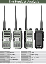 BaoFeng UV-13 PRO V2 Powerful Dual Band Walkie Talkie Type-C Charger 16KM Long Range UV13 Pro Transceiver Ham Two Way Radio
