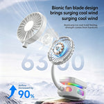 Tevorex 1800mAh Portable Mini Magnetic Phone Fan 4 Speeds Adjustable 360° Bendable TEC Cooling Plate High-Efficiency USB Rechargeable 2-In-1 Handheld Cooling Fan for Indoor Outdoor