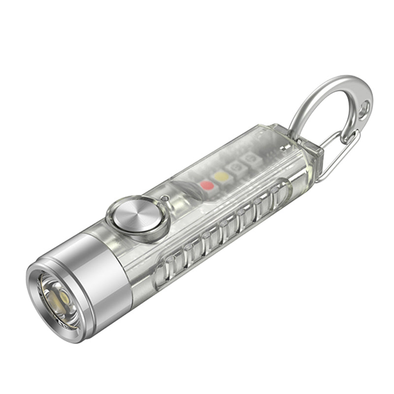 LinkMejor S11-2 400LM Mini Keychain Flashlight USB-C Rechargeable Small EDC Light IP66 Waterproof Magnetic Tail UV Light for Outdoor Emergency Work Lamp