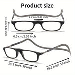 1 Pcs Lightweight Portable Soft Tape Hanging Neck Magnetic Reading Glasses Comfortable HD Anti-blue Light Presbyopia Glasses