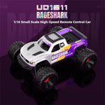 LinkMejor 1611 RTR 1/16 2.4G 4WD 30km/h RC Car LED Light High Speed Off-Road Truck Full Proportional Vehicles Models Oil Filled Shocks Toys