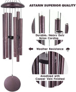 Outdoor Deep Tone Wind Chimes 45° Memorial Wind Chimes Metal Pipe Wind Chime