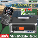 LinkMejor AR-7600 V2 30W GPS Dual Band Walkie Talkie with NOAA Weather Alert Air Band Receive DTMF 500 Channels Long Range Wireless Copy Frequency Mobile Ham Radio for Car Vehicle