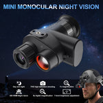 IPRee NV4500 4K Mini Night Vision Device, 8X Digital Zoom Range 400M Infrared Night Vision Monocular, IP54 Waterproof with Head Mount forHunting, Security, and Camping