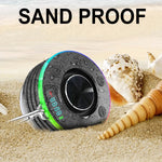 T7 IPX7 Waterproof Speaker RGB Portable bluetooth Speaker with Suction Cup Stereo Subwoofer LED Display TWS Hands-free Call FM Radio Indoors Outdoors Speakers for Bathroom Party
