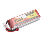 LinkMejor Power 11.1V 7000mAh 65C 3S LiPo Battery T Plug for RC Car