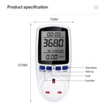 Digital Wattmeter AC 220V Power Meter Electricy Consumption Energy Meter EU Plug Power Kilowatt Wattage Electricity Meter