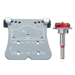 35mm Woodworking Hinge Hole Opener Punch Tool with Punch Locator and Limiting Frame Premium Aluminum Alloy for Quick Precise Drilling and Mounting of Hinges Versatile Application