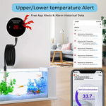 Tuya WIFI Temperature and Humidity Sensor with 1m Cable Detecting Temperature from -20 ℃ to 80 ℃ Tuya Smart App Monitor