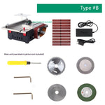 2-in-1 Mini Table Saw With Belt Sander 200W Portable Benchtop Saw 4-Inch Blade 0-180° Angle For Woodworking DIY Cutting Polishing