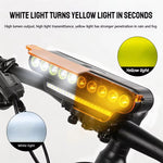 LinkMejor BG-1969 Wireless Remote Control Bicycle Headlight 120dB Horn 10 LED Waterproof Bike Light with Dust Cover